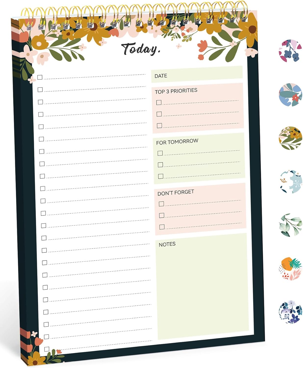 Taja To Do List Notepad - Undated Daily Planner with 52 Sheets | 9.8" x 6.5" - Ideal for Work, Home & School