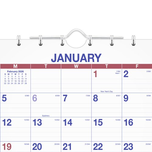 AT-A-GLANCE 2026 Wall Calendar, 12" x 26.5", Large, Three-Month, Move-A-Page (PMLF112826)