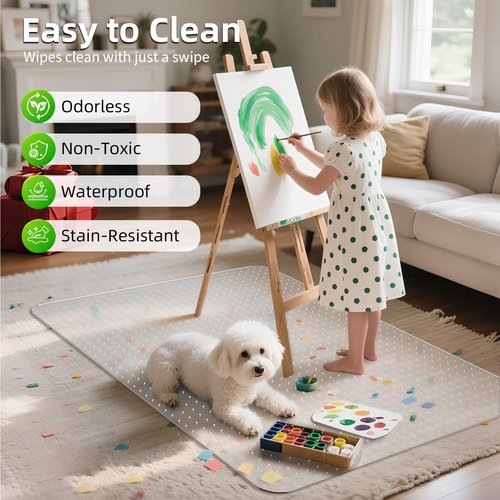 Office Chair Mat for Carpet: 36"x48" Computer Desk Floor Mat -PVC Plastic Rug Carpet Protector Mats for Gaming Chair Under Desk Pad for Rolling Chair