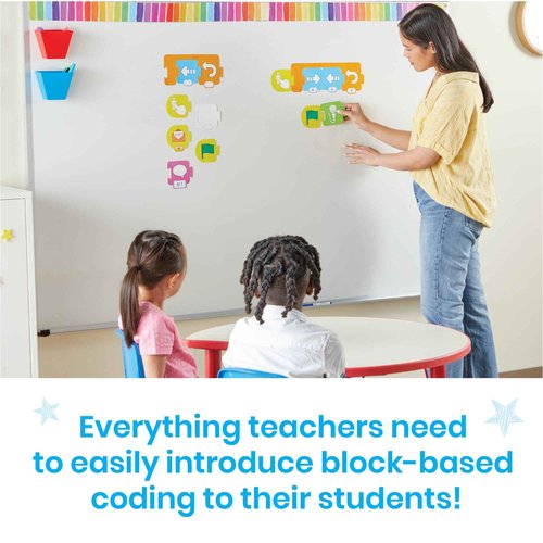 hand2mind ScratchJr Block-Based Coding Magnetic Demonstration Set, Learn to Code, Computer Science and Programming for Kids, STEM Activities, Elementary STEM Classroom, Science Teacher Supplies