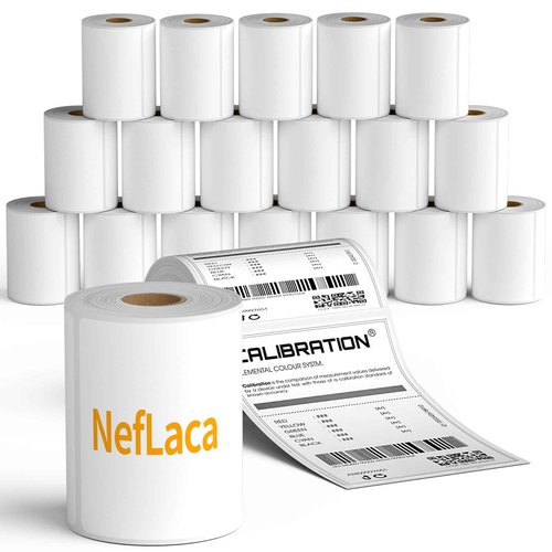 Thermal Label Roll,Shipping Label 4x6,NefLaca Mailing Paper,Printer Paper 4"x6",Compatible with Rollo, Zebra, MUNBYN Thermal Printer,250 per Roll,20 Rolls,5000 Labels