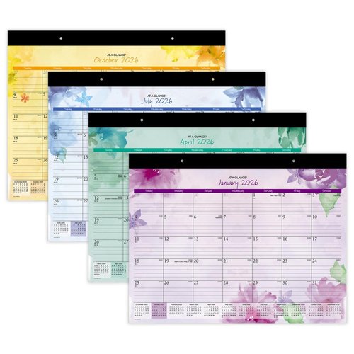 AT-A-GLANCE® Beautiful Day 2026 Monthly Desk Pad Calendar, Standard, 21 3/4" x 17"