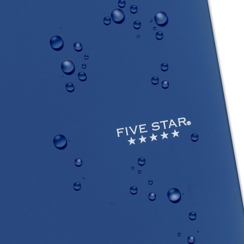 Five Star Spiral Notebook - 5 Subject College Ruled Paper, 200 Sheets, Water Resistant Cover, Pacific Blue