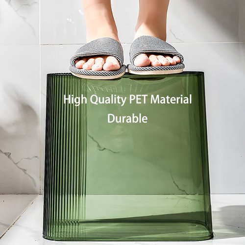 Aiabaleaft Transparent trash can Wastebasket, Bathroom Trash Can with Lid, 3.5 Gallon Kithen Garbage Can for Bathroom, Bedroom, Kitchen, Office, Craft Room (Transparently)