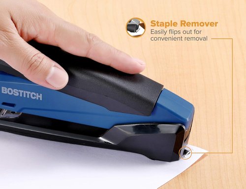 Bostitch Office Executive Stapler - Effortless One-Finger Stapling, 20 Sheet Capacity | Navy Blue