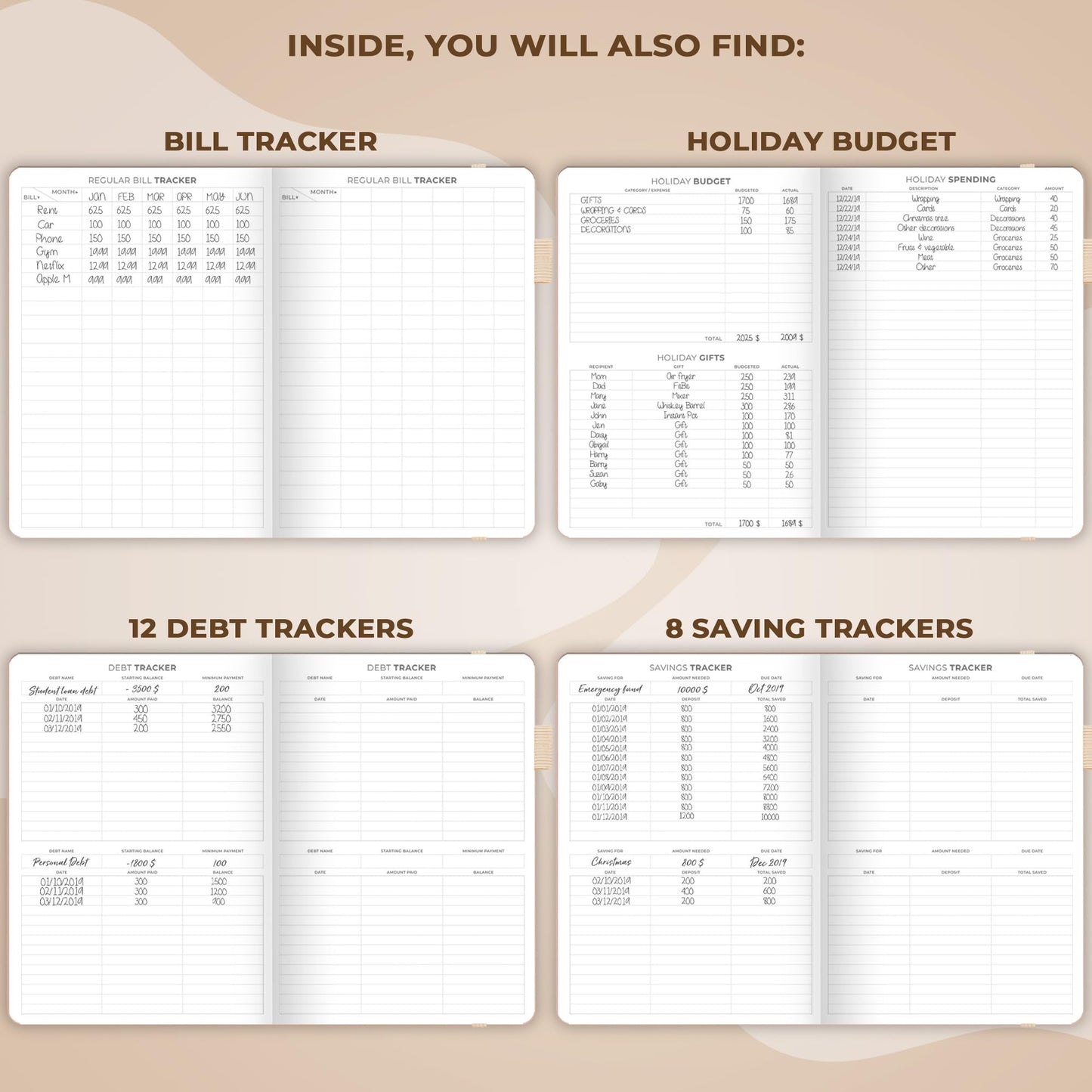 Clever Fox Budget Planner Pro - Financial Organizer + Cash Envelope Budget System. Monthly Finance Journal, Expense Tracker & Personal Account Book. Undated - Start Anytime. (7''x10'') – Rose Gold