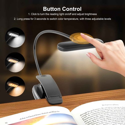 Book Stand for Reading with Light, Book Holders for Reading Hands Free, Adjustable Height & Angle, Fits Cookbook Recipe, Textbook, Kindle,Foldable for Kitchen, Office, School,Gift for Book Lovers