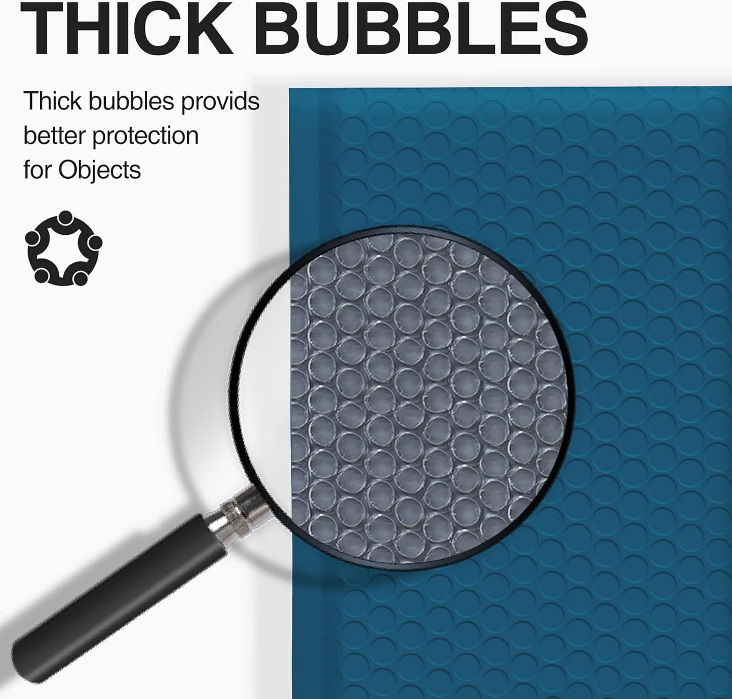 UCGOU Bubble Mailers - 6x10 Inch Navy Blue Padded Envelopes | 25 Pack Waterproof Self-Seal Shipping Bags for Small Business