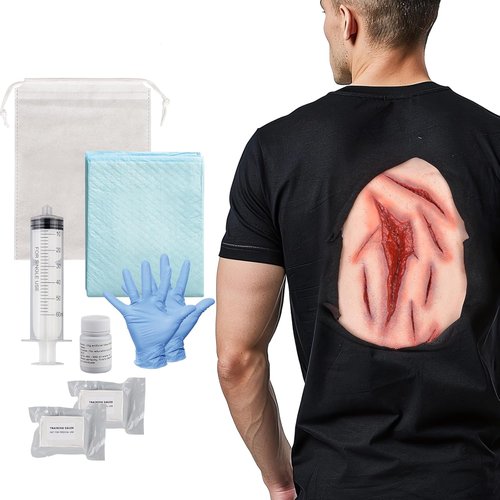 Large Laceration Wound Simulator - Realistic Bleeding Function | Wound Packing Trainer for Medical Education