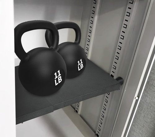Skiennix Adjustable Locker Organizer Shelf - 30LB Load-Bearing Metal Design | Fits 11-18” Lockers, Black