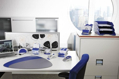 Durable Visifix Desk Business Card File Indexed Capacity 200 Silver Ref 2413/23