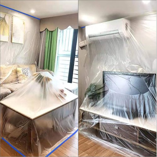 VECOPE 3-Piece Set,Pre- Masking Film Protection Covering Cloth Tape | for Automotive Covering Painting Paint Masking (8-Feet X 65-Feet)