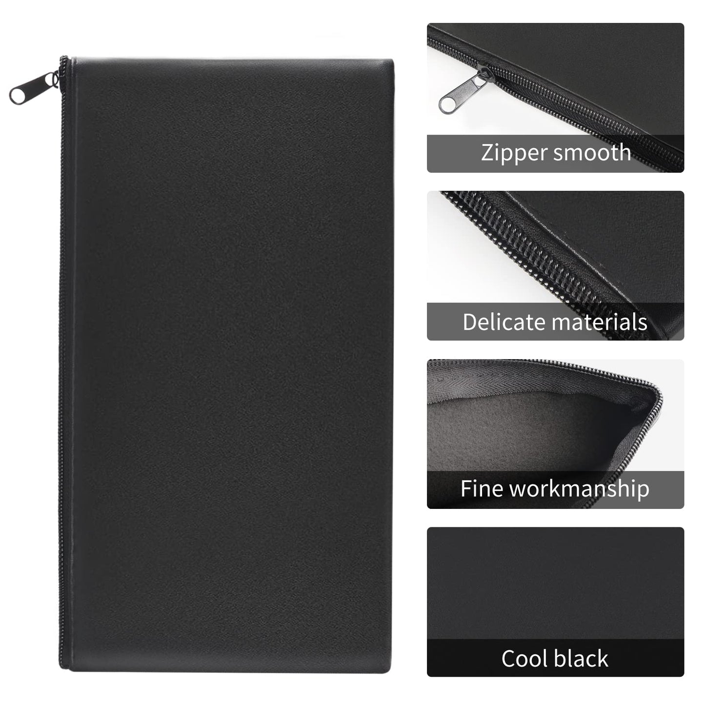 HOMESAN Cash Bags with Zipper, Money Bag,Cash Bag,Money bags with zipper for cashBank Bag - 11x6.1 Inch, 2 Pieces