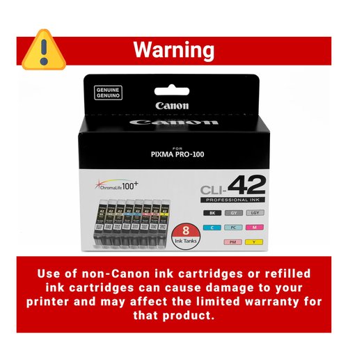 Canon CLI-42 Genuine Eight Color Pack, Compatible with PIXMA PRO-100 Printers