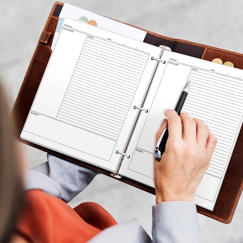 Ctosree 400 Sheets Cornell Notes Loose Leaf Paper Notebook Taking System Filler Paper, 8.5 x 11 Inch, 3 Hole Punch, White, Double Sided for Office College Home