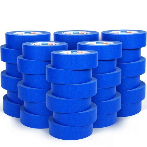 ADHES Upgrade Blue Painters Tape, Masking Tape for Painting 36 Rolls x 1.41 Inch x 60 Yards, Blue Paint Tape No Residue Outdoor Anti UV Multi Surface Use, Total 2160 Yards