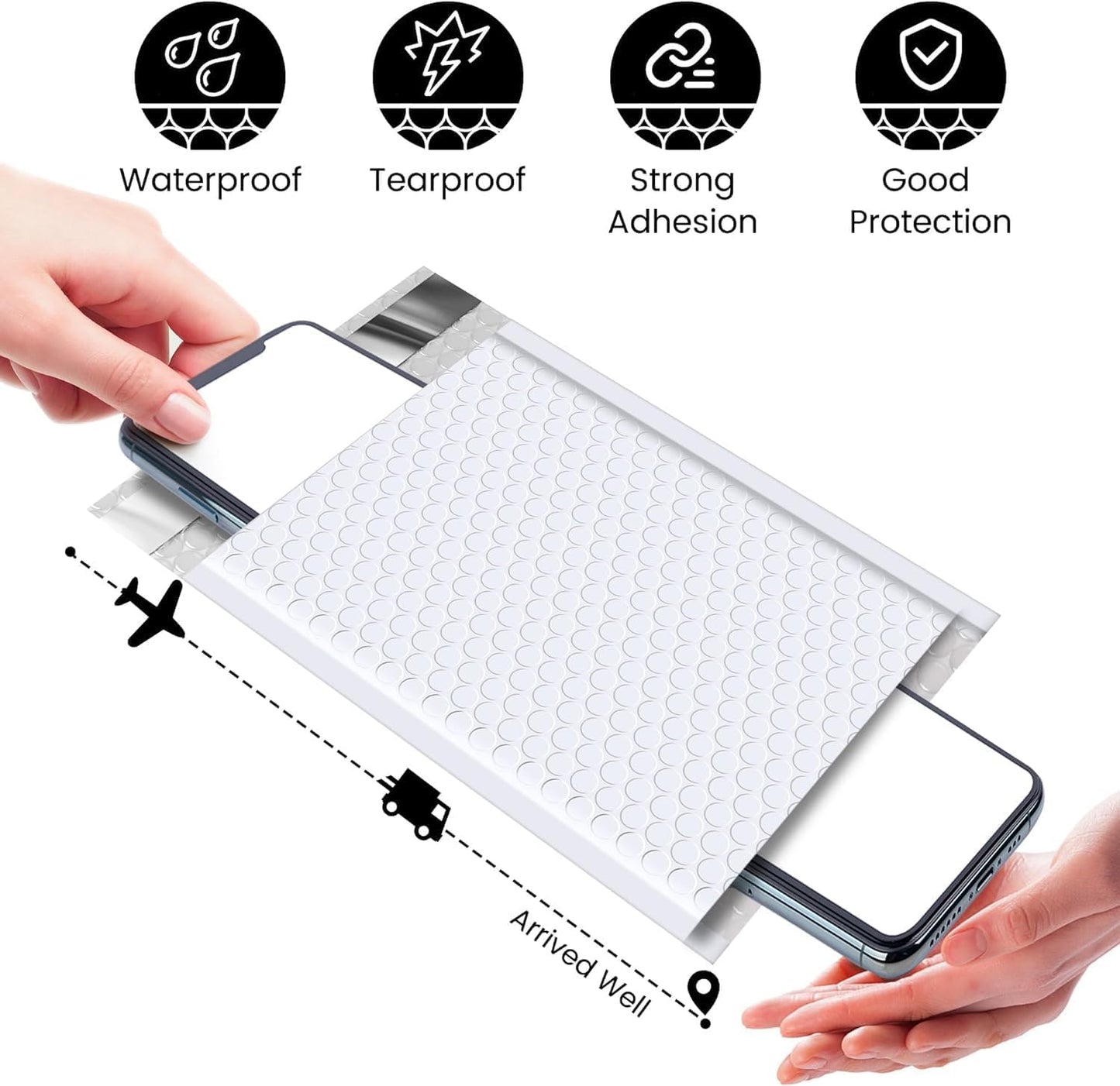 Fuxury Bubble Mailers 6x10" White Padded Envelopes 9600 Pack Bulk Strong Adhesion Full Pallet of Padded Mailers Thick Bubble Envelopes for Small Business Mailing Small Items,Jewelry,Makeup