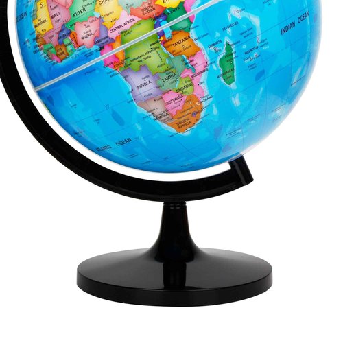 Exerz 10" World Globe - Political Map Educational- Self Assembled School Globe