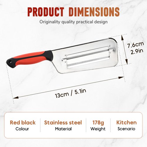 Stainless Steel Shredder Knife, 2025 New Cabbage Shredder for Coleslaw, Double-layer Lettuce Shredders Vegetable Cutter Cabbages Slicer for Potatoes Onions Cucumbers Kitchen Gadgets 1Pcs