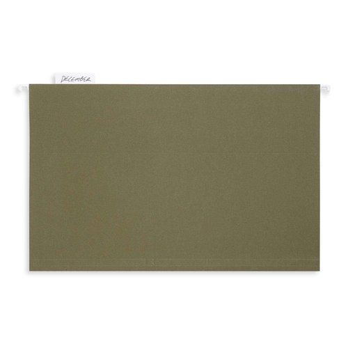 Blue Summit Supplies Hanging File Folders, 1/5 Cut Adjustable Tabs, Legal Size, 5 Tab Locations, Designed for Legal and Law Office File Organization, Standard Green, 50 Pack, Legal Size