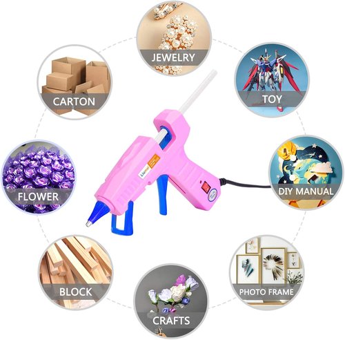 Liumai Hot Glue Gun Kit - Mini Craft Glue Gun with 30 Glue Sticks & Carry Case for DIY Projects