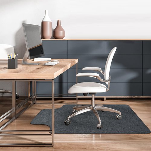 2 Pack Office Rolling Chair Mat for Carpet & Hardwood Floor 36"x48" Desk Chair Mat Extended Lip for Carpeted Floor Rolling Computer Office Chair Protector with Lip-Grey