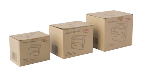 OSCO-Inch Acrylic Index Box, Clear(Medium)