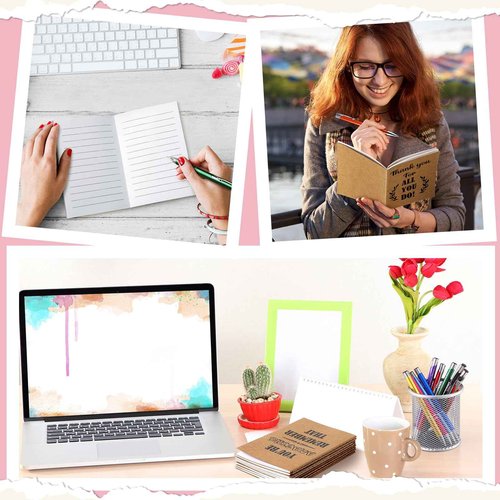 Yeaqee 180 Pcs Employee Appreciation Gifts Inspirational Notebooks Motivational Pens Thank You Keychains Thank You Gifts for Teacher Women Team Coworkers(Rustic)