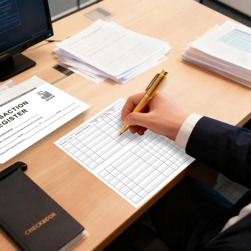 DESEN 30-Pack Check Registers - Universal Blank Ledger for Personal & Business Use | 6"x3" Size