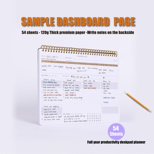 Productivity Notepad Suite - Bestselling Set Of 3 Notebooks, Including Weekly Planner, Goal Setting & 1:1 Meeting Notes- Keep Your Daily Projects, Clients, Meal & Responsibilities Organized