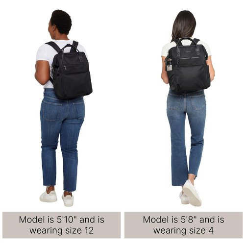 Baggallini Soho Backpack - Travel Laptop Backpack for Women - Lightweight Water-Resistant Luggage Bag, Black