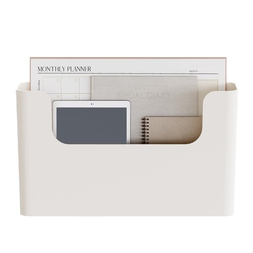 PAG-Mass Hanging Wall File Organizer, Pack of 3 Plastic Desktop Accessories Storage Rack No Drilling Wall Mounted Magazine Mail Paper Envelope Planner Holder for Home Office School