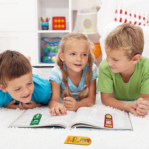 Skiennix 48-Pack Scented Bookmarks | Magnetic Scratch & Sniff Fruit Page Markers for Kids
