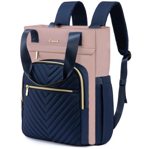 LOVEVOOK Laptop Backpack for Women, 15.6 Inch Work Business Laptop Bag, Wide Top Open Teacher Nurse Bag with USB Port, Waterproof Computer Backpack Purse for travel