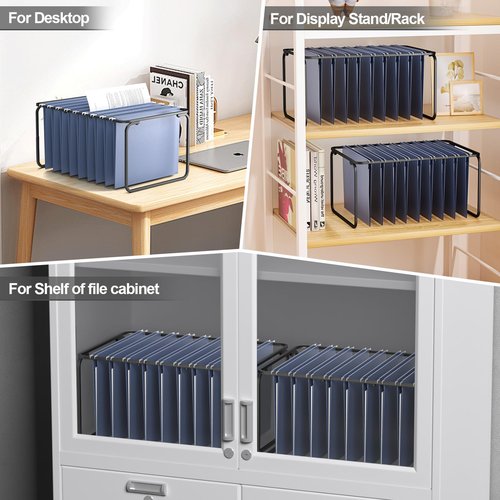 Upgraded Adjustable Hanging File Folder Frame,Legal/Letter Size,Length Adjusted 16 to 25 inches,Heavy Duty Steel File Drawer/Cabinet Organizer Insert, Hanging Folder Holder,12.598" W X 9.45" H