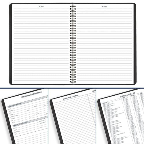 AT-A-GLANCE Planner 2025-2026 Academic, Weekly, Quarter-Hourly Appointment Book, 8-1/4" x 11", Large, Flexible Cover, Black (7095705)