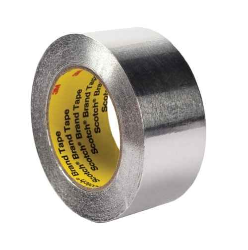 3M Aluminum Foil Tape 425, Silver, 25 mm x 55 m, 4.6 mil