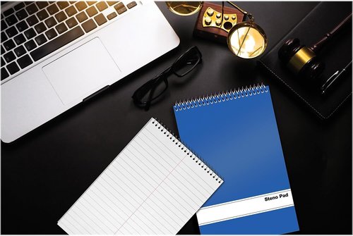 Better Office Products Spiral Steno Pads - 12 Pack, 6 x 9 Inches, 80 Sheets, Assorted Colors