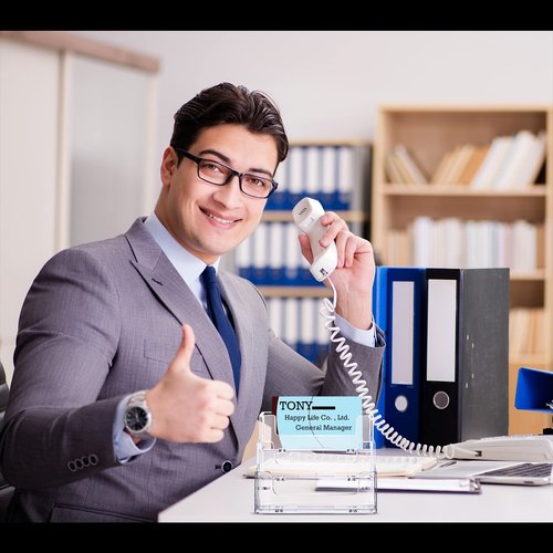 TecUnite 16 Pieces Business Card Holder for Desk 3 Tiers Clear Acrylic Stand for Business Card Organizer Storage Holder Display for Office and Company, 180 Cards Capacity