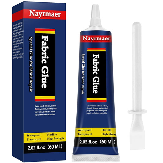 Skiennix Fabric Glue - Permanent Clear Washable Adhesive for All Fabrics | 60g, Waterproof & Fast-Drying