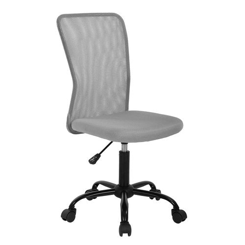 Ruesleag Home Office Chair Ergonomic Mid-Back Mesh Desk Chair Computer Armless Executive Task Chair Lumbar Support Armrests Swivel Rolling PC Chairs Small Meeting for Adults,Grey