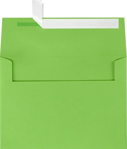 LUXPaper A7 Invitation Envelopes - Peel & Press | 5.25" x 7.25" | Limelight Green | 80lb Text | 50 Pack