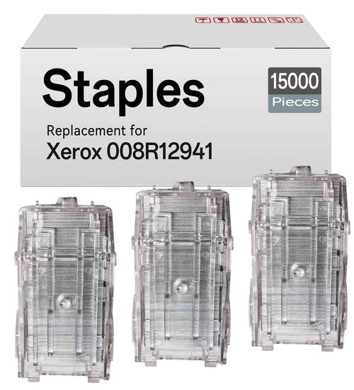 3-Pack Compatible for Xerox 008R12941 008R12964 Stacker Staples Cartridges Refills for Stapler EH-C591XA (3 Cartridges, 5,000 Staples Each)