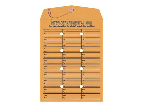 Staples 472993 Button-and-String Kraft Inter-Depart. Envelopes 10-Inch X13-Inch Brown 100/Bx