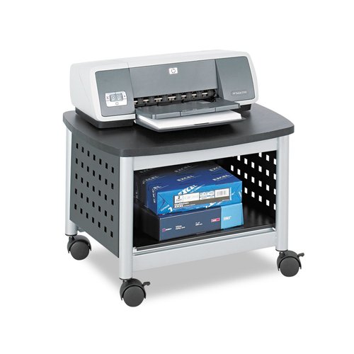 Safco Underdesk Multi Functional Stand - 1855BL, Powder Coated Steel, Swivel Wheels, Holds 100 lb - Home Orginization Solutions