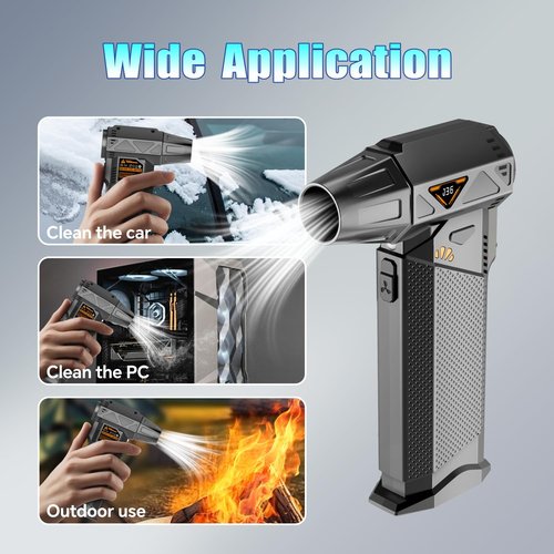 Electric Air Duster-130000RPM Compressed Air Duster, Super High-Speed Air Jet Blower, Replace Compressed Air Cans,Keyboard and PC Clean, Adjustable Air Blower for Outdoors,Car,Home (FE-J36)