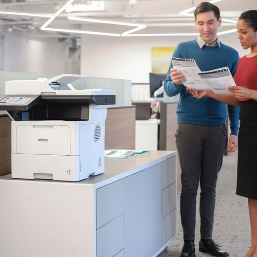 Brother MFC-L6810DW Enterprise Monochrome Laser All-in-One Printer, Large Paper Capacity, Wireless Networking, Advanced Security Features, and Duplex Print, Scan, and Copy, Works with Alexa