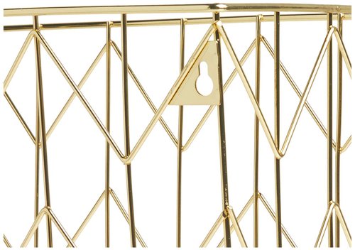 U Brands Hanging File Desk Organizer, Wire Metal, Gold - 894U02-06