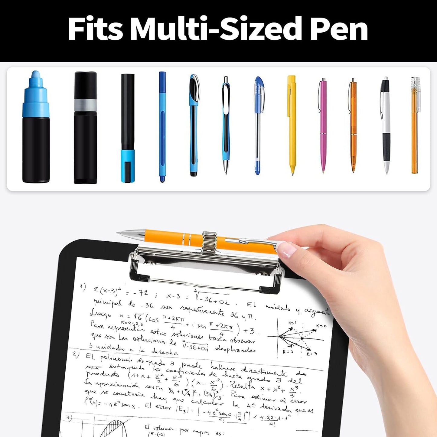 Sooez Plastic Clipboard - 10% Thicker Clip Board with Pen Holder | Clear 8.5x11 for Office & School Use