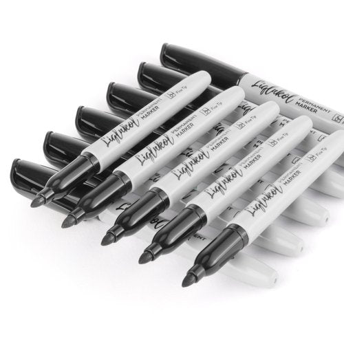 Permanent Markers Bulk, 188 Pack Fine Tip Black Permanent Marker Set, Waterproof Markers, Waterproof, Quick Drying, Office Supplies for School, Office, Home - Works On Paper, Glass, Metal, Ceramics